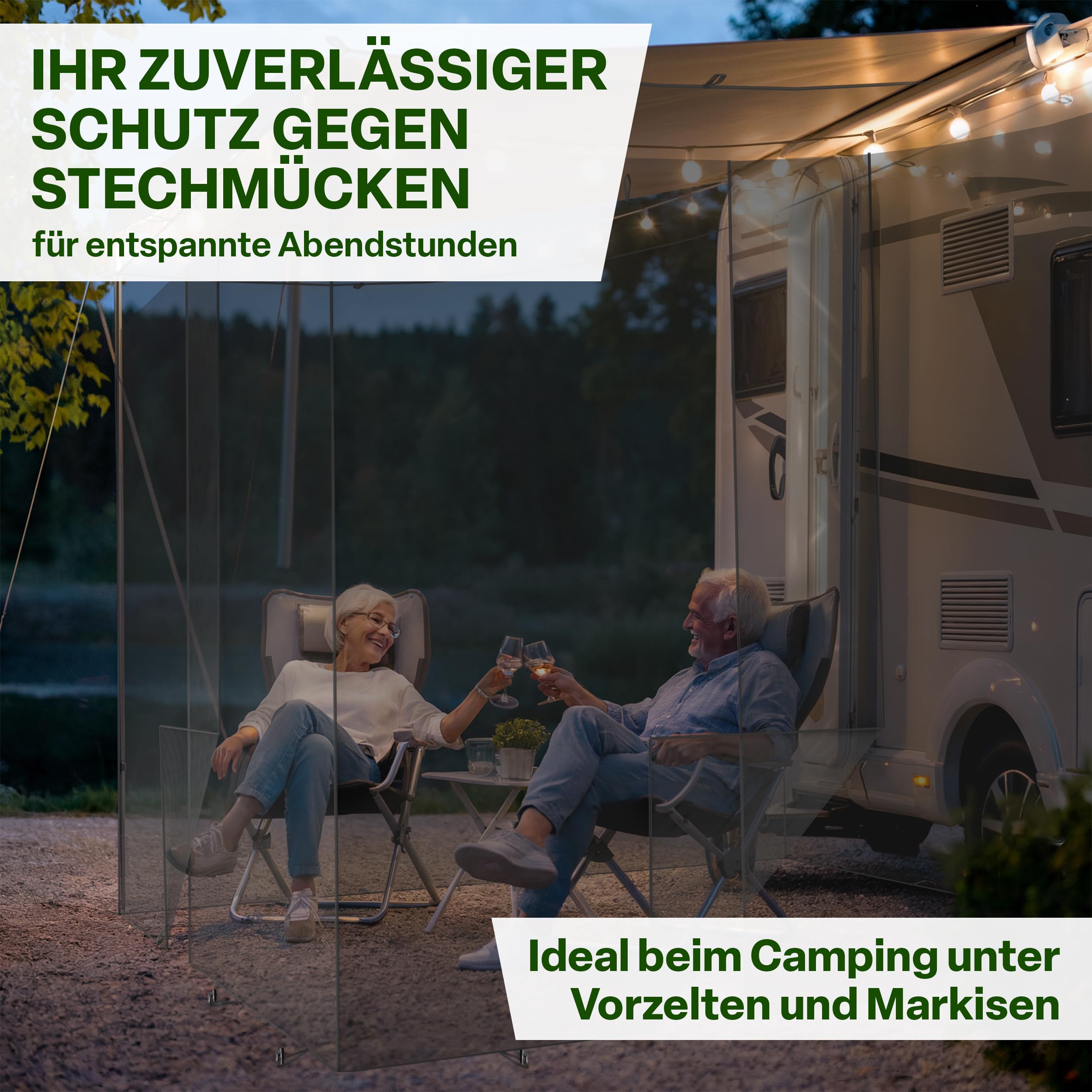 TTL GARDEN Moskitonetz Deluxe XXL 500x300x250cm schwarz - feinmaschig 0,07mm Maschenweite - Insektenschutzgitter 3 Eingänge - reißfest UV-stabil & atmungsaktiv - Insektenschutz Moskitoschutz