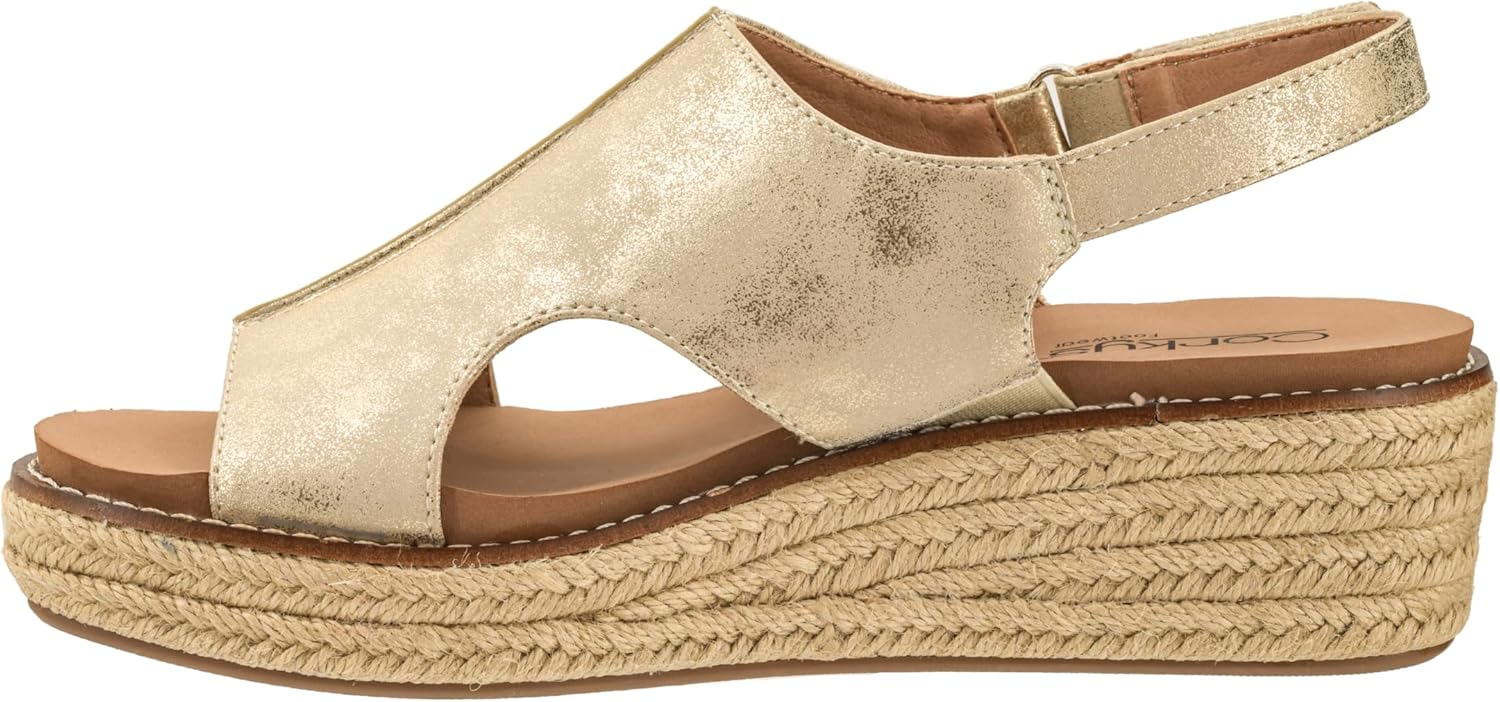 Corkys Footwear Women’s Ready Or Not Wedge Sandals with 2-Inch Heel – Comfort-Enhancing EVA Insoles, Hook and Loop Closure, and Stylish Jute Wrapped Bottom Design