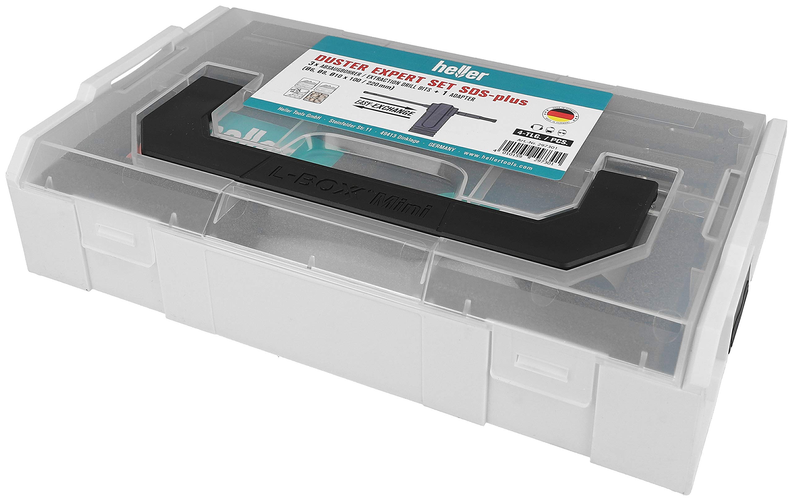 heller 1818 Duster Expert - Set di 3 punte per aspirazione, colore: Nero/Grigio