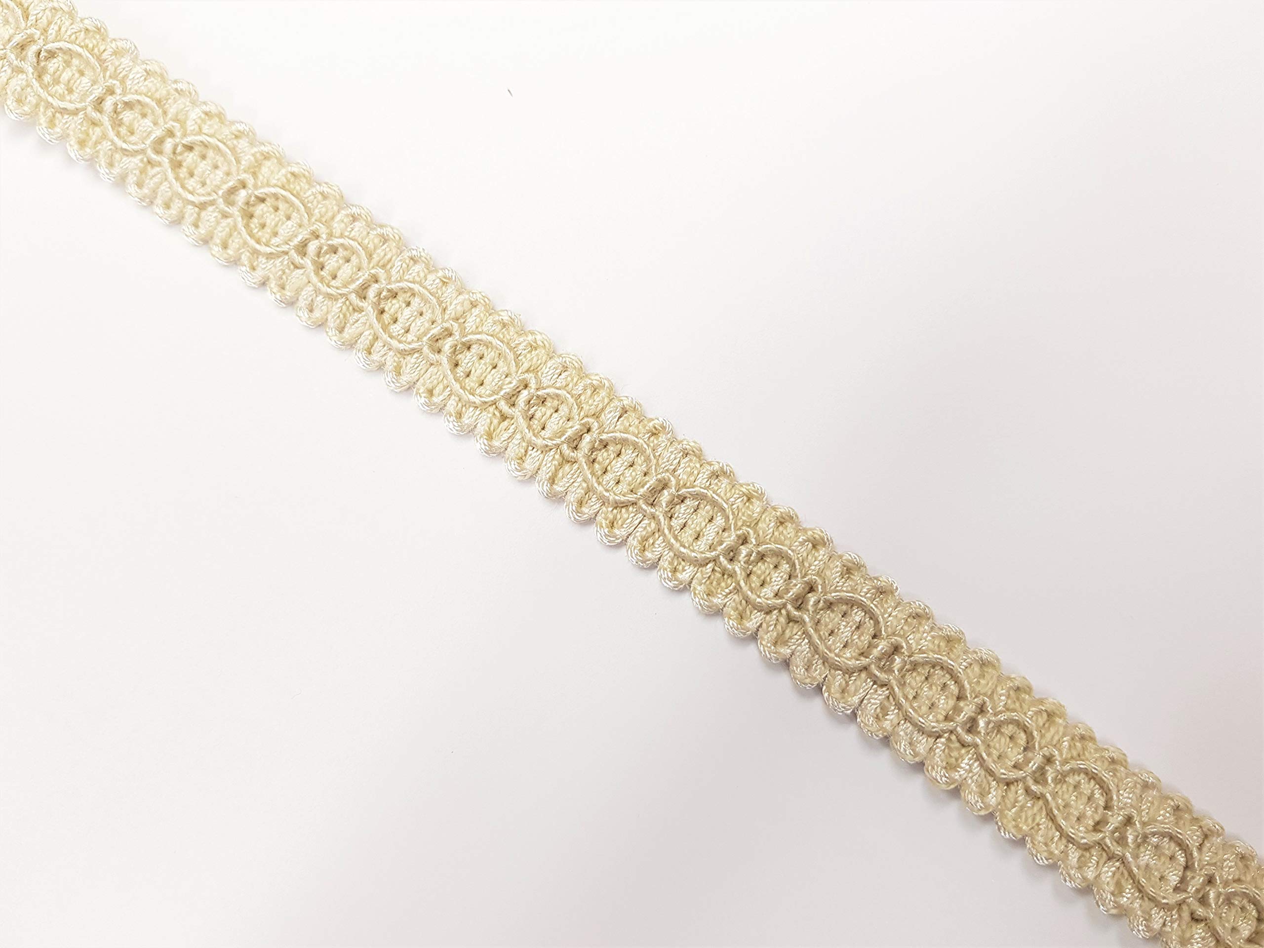 Sew-select Upholstery Chair Braid Gimp Fabric Trim Trimming Edge, Colour: Cream