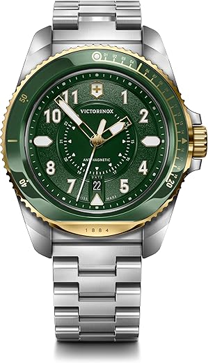 Victorinox Journey 1884, Swiss Made Men’s Analog Watch, Green Dial, 43 Mm, Water Resistant Up To 200 M, Quartz Movement, Stainless Steel Case, Wrist Watch For Men |…