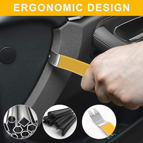 Miniatura 10 de Zecirl Kit de herramientas de extracción de recorte automático, herramienta de palanca de metal, removedor de sujetadores automáticos, juego de