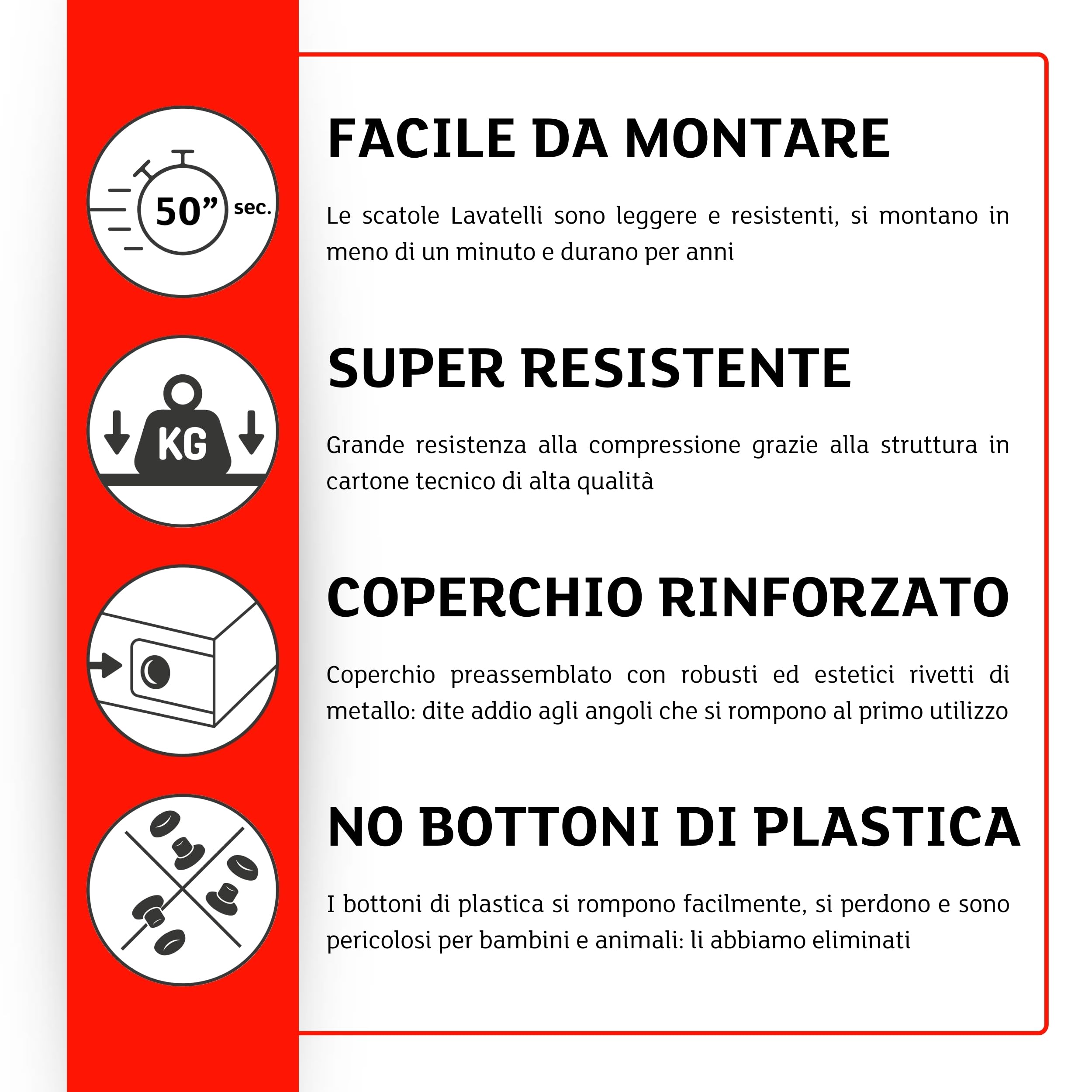 Scatole In Cartone Con Coperchio Lavatelli - Organizer Armadio, Cambio Stagione - Made In Italy - Foto 13