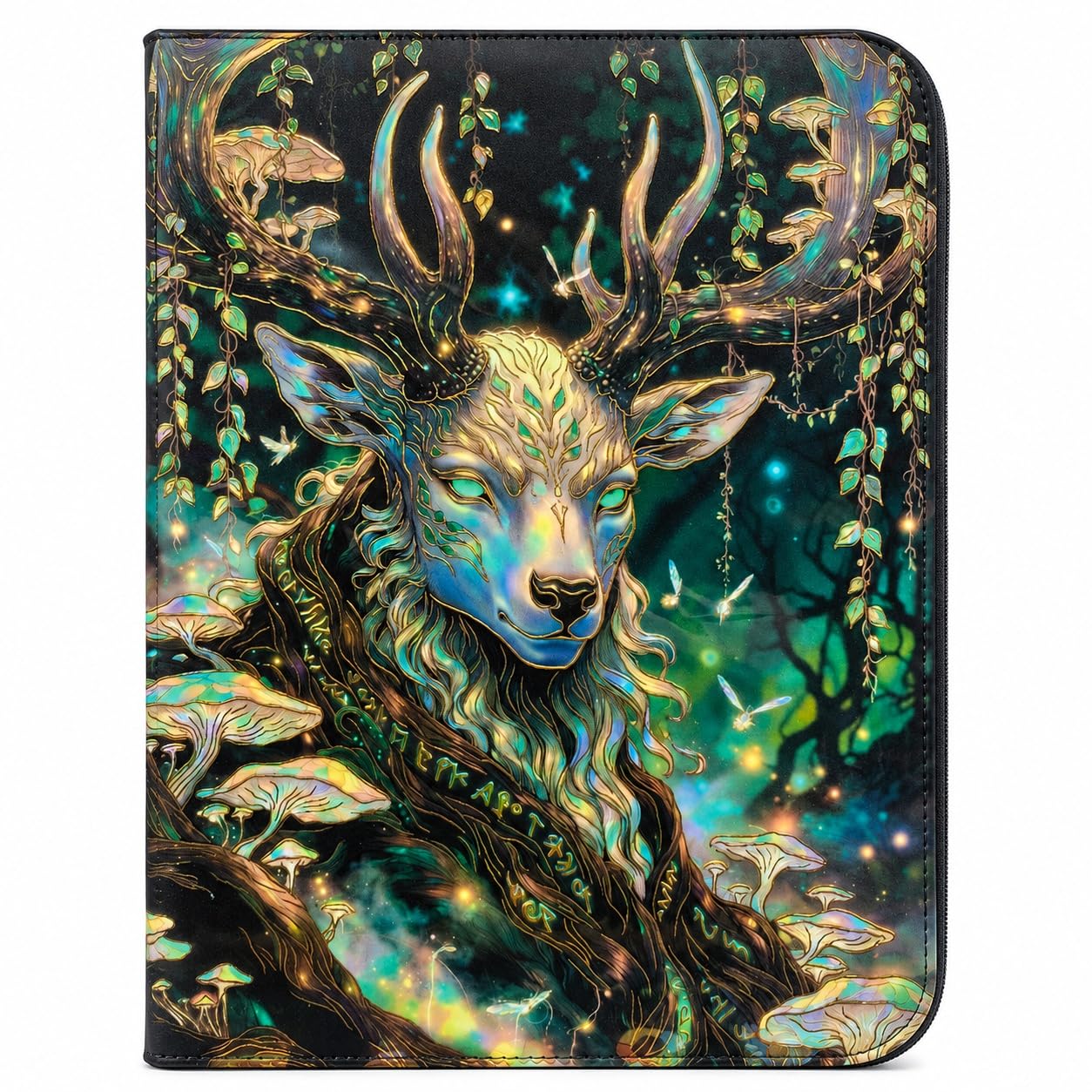 Thornheart The Verdant Devourer raccoglitore per carte collezionabili con 9 tasche con cerniera, album con 360 carte a caricamento laterale, opera d'arte olografica con cervo della foresta