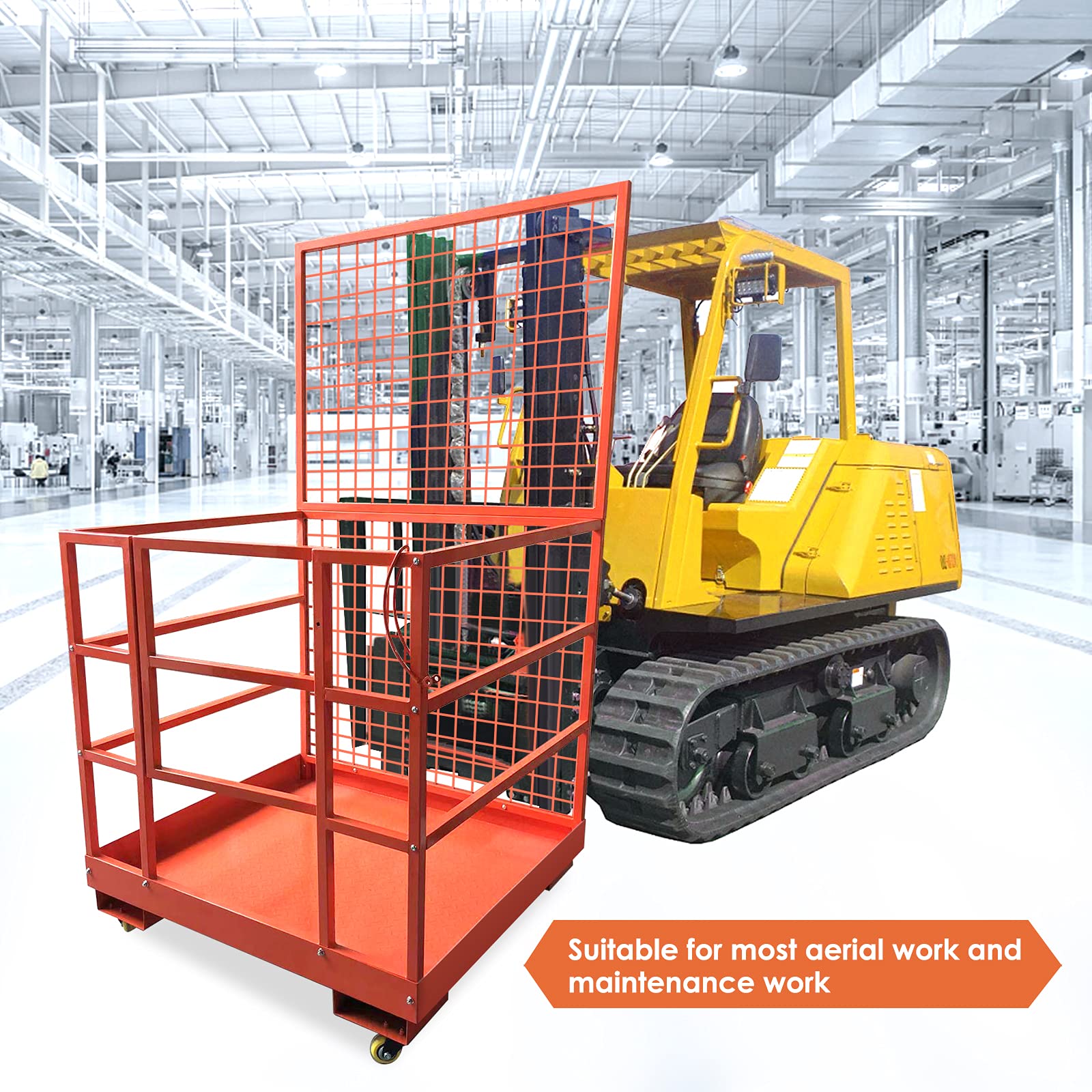 Forklift Cage, 45"x43" Forklift Man Basket Forklift Safety Cage