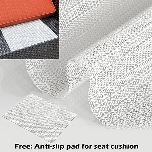 Miniatura 6 de HOOOWOOO Repuesto de cojines de 24 x 24 x 5 pulgadas para muebles de patio al aire libre, juego de cojines de respaldo de asiento de 5 pulgadas de