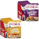 Bumble Bee Seasoned Tuna Pouch Bold Flavors Bulk Bundle (24 Total Pouches) - Lemon & Pepper Tuna and Spicy Thai Chili Tuna - Ready to Eat 2.5 oz Packets