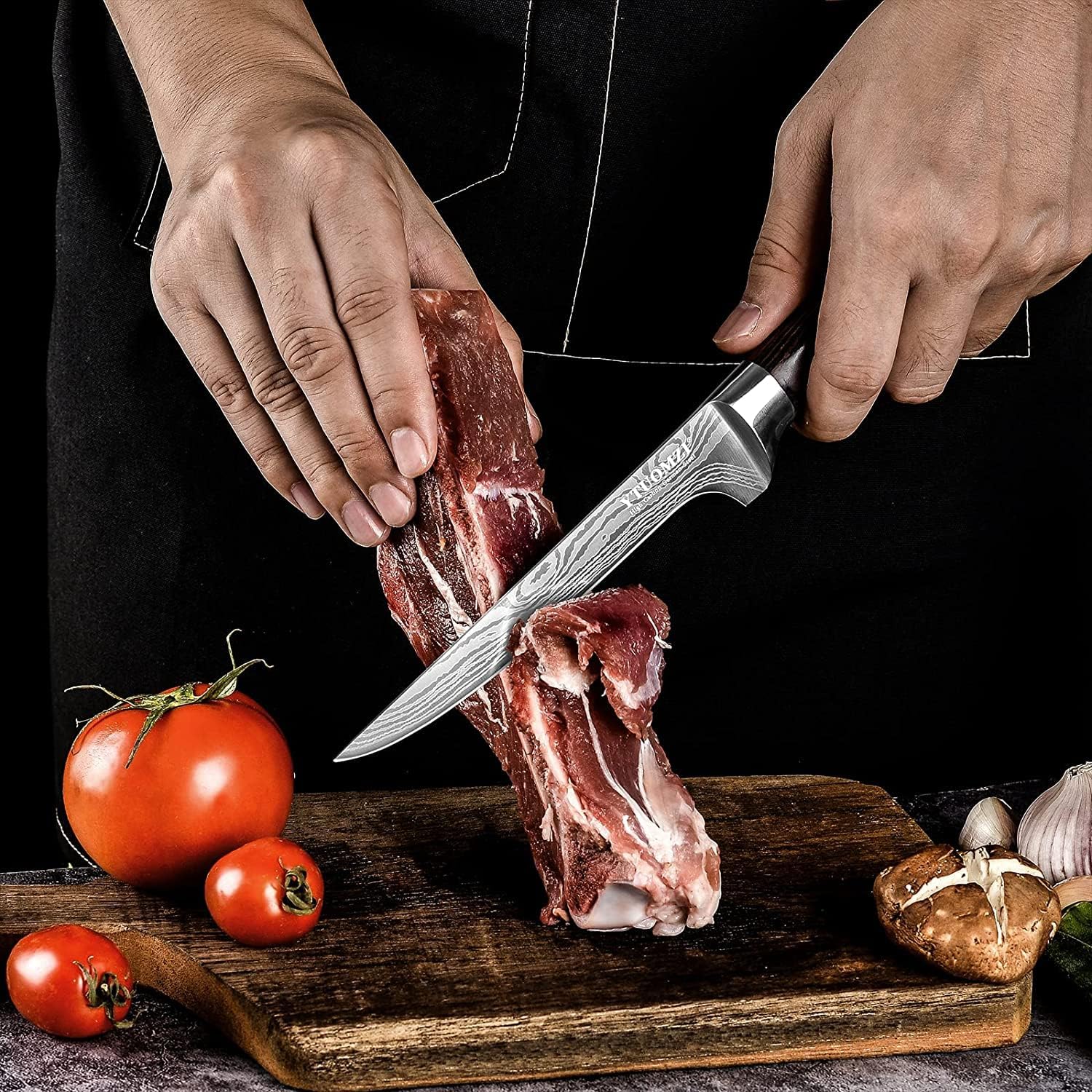 6-inch Fillet Knife & 7 Inch Santoku Kitchen Knife with Sheath