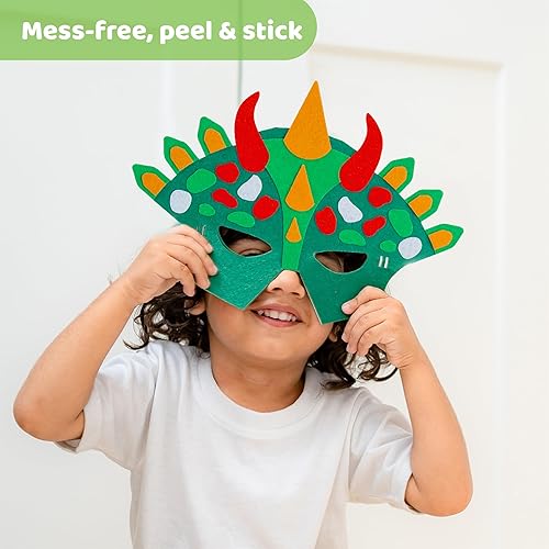 Miniatura 3 de jackinthebox Juguetes de dinosaurio para niños de 3 a 5 años, kit de disfraz de dinosaurio 3 en 1, artes y manualidades para niños y niñas, disfraz