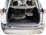 RECAMBO Protection de seuil de chargement en acier inoxydable – Convient pour Nissan X-Trail | T33 | année de construction à partir de 2021 – Barre de protection chromée polie pour pare-chocs avec - 6