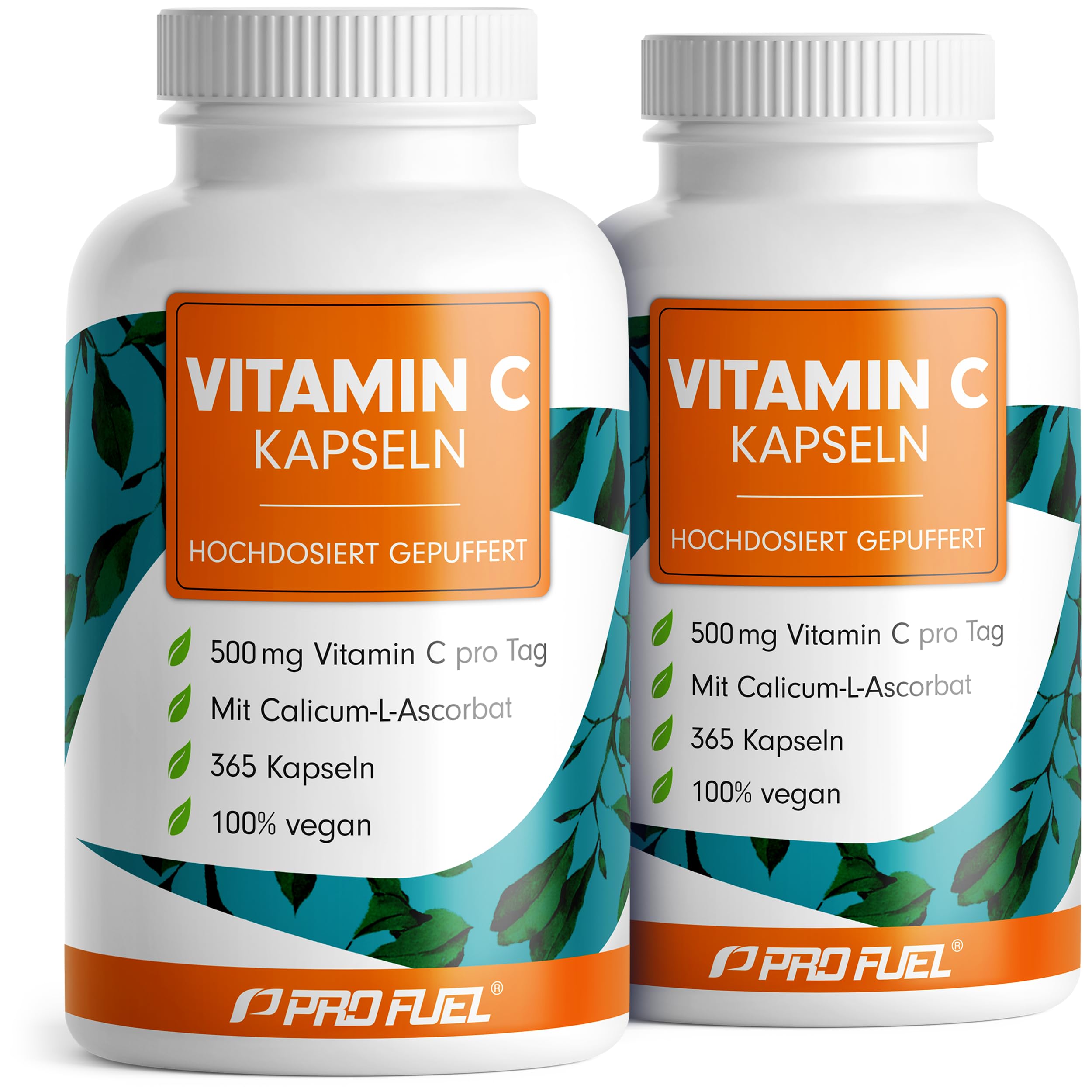 Vitamin C hochdosiert - 730 Kapseln - 500 mg Vitamin C gepuffert - hochwertiges Calcium-Ascorbat optimal hochdosiert - laborgeprüft mit Zertifikat - 100% vegan 2x 365 Kapseln