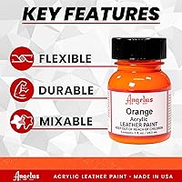Vista 149 de Angelus - Pintura acrílica para cuero, 1 onza líquida (paquete de 1), color turquesa