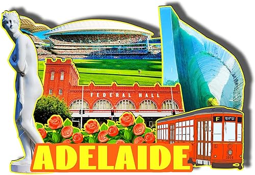 Adelaide Australia - Imán de madera 3D para nevera, recuerdos coleccionables, decoración hecha a mano, artesanías, 4