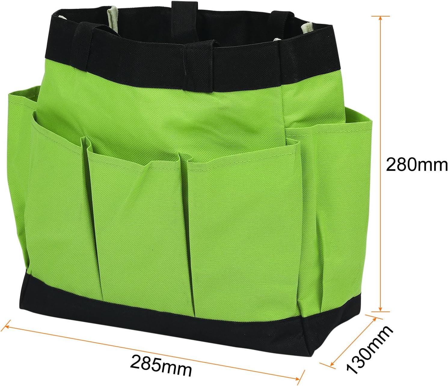 HARFINGTON Garden Tool Bag 11.2" x 5" x 11" Large Oxford Waterproof with Pockets Garden Tote Bag Gardening Plant Tool Organizer Storage Carrier Store for Outdoor Women Men, Green