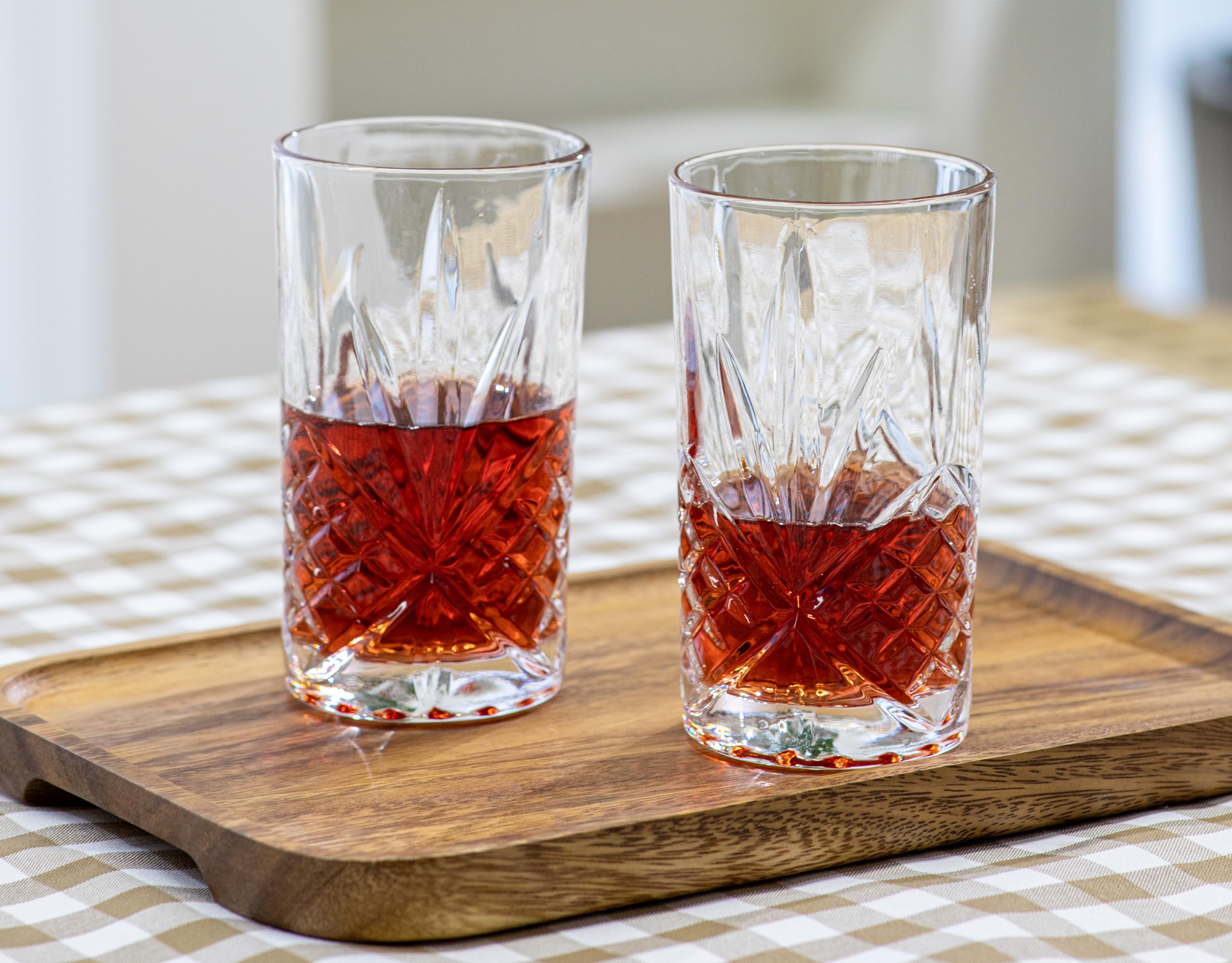 ECHTWERK Longdrink Gläser Set 6-teilig, 350 ml
