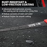 Vista 5 de HAUTMEC 22" Aggressive Hand Saw with Chip Removal Design, Heavy-Duty Wood Saw with 9 TPI Triple-Ground Teeth, Rust-Proof Low-Friction Blade &