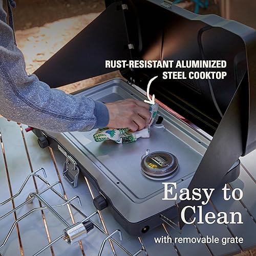 Miniatura 7 de Coleman Triton+ estufa de camping de propano de 2 hornillas con encendido InstaStart, estufa portátil de camping con 2 quemadores ajustables y