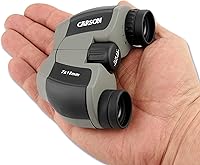 Vista 4 de Carson MiniScout 7x18mm Ultra Compact Porro Prism Binoculars (JD-718), 1.5 H x 3.5 L x 2.75 W