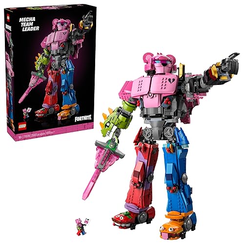 LEGO Fortnite Mecha Team Leader - Collectible Building Set for Adults - Gaming Room Décor - DIY Kit for Fortnite Fans - Includes Mecha Team Leader Minifigure - Great Video Game Gift - 77078