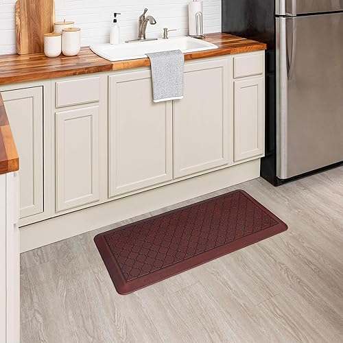 Miniatura 3 de Tempur-Pedic Ultra Comfort - Tapete de cocina antifatiga con celosía Merlot de 1 pies 8 pulgadas x 3 pies 6 pulgadas