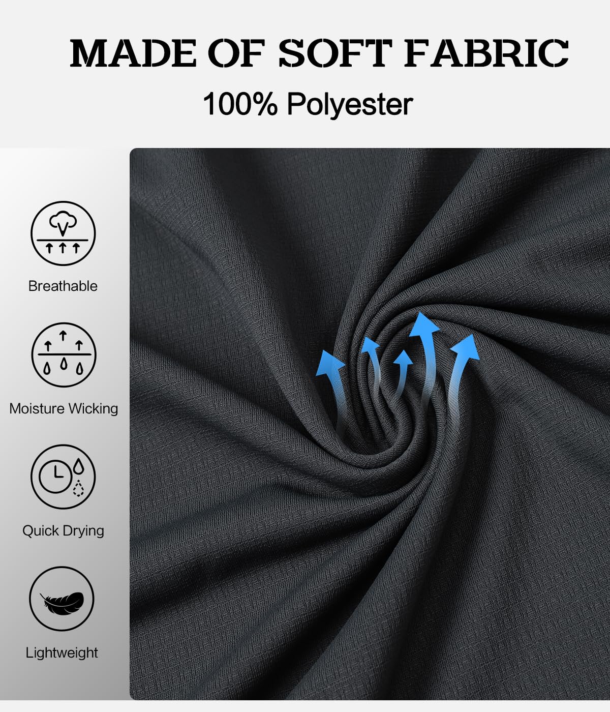 Paquete de 1/5 camisetas deportivas para hombre, ropa de gimnasio, camisetas para correr, de secado rápido, absorben la humedad, transpirables, para entrenamiento