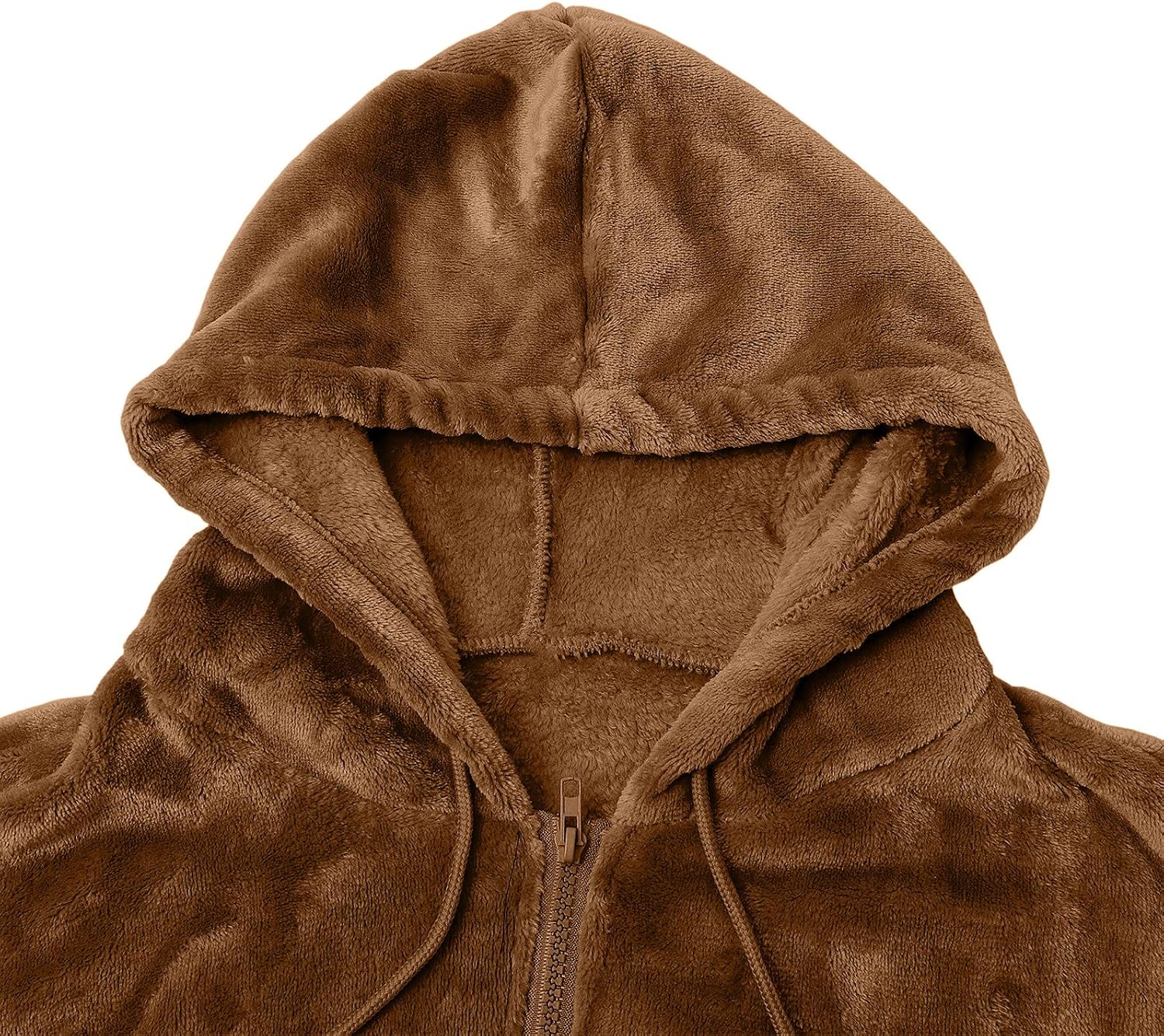 Gentle on Skin Women ' s Fleece Hooded Jackets Soft Inner Lining and Easy Zip Designed for Sensitive Skin During Winter