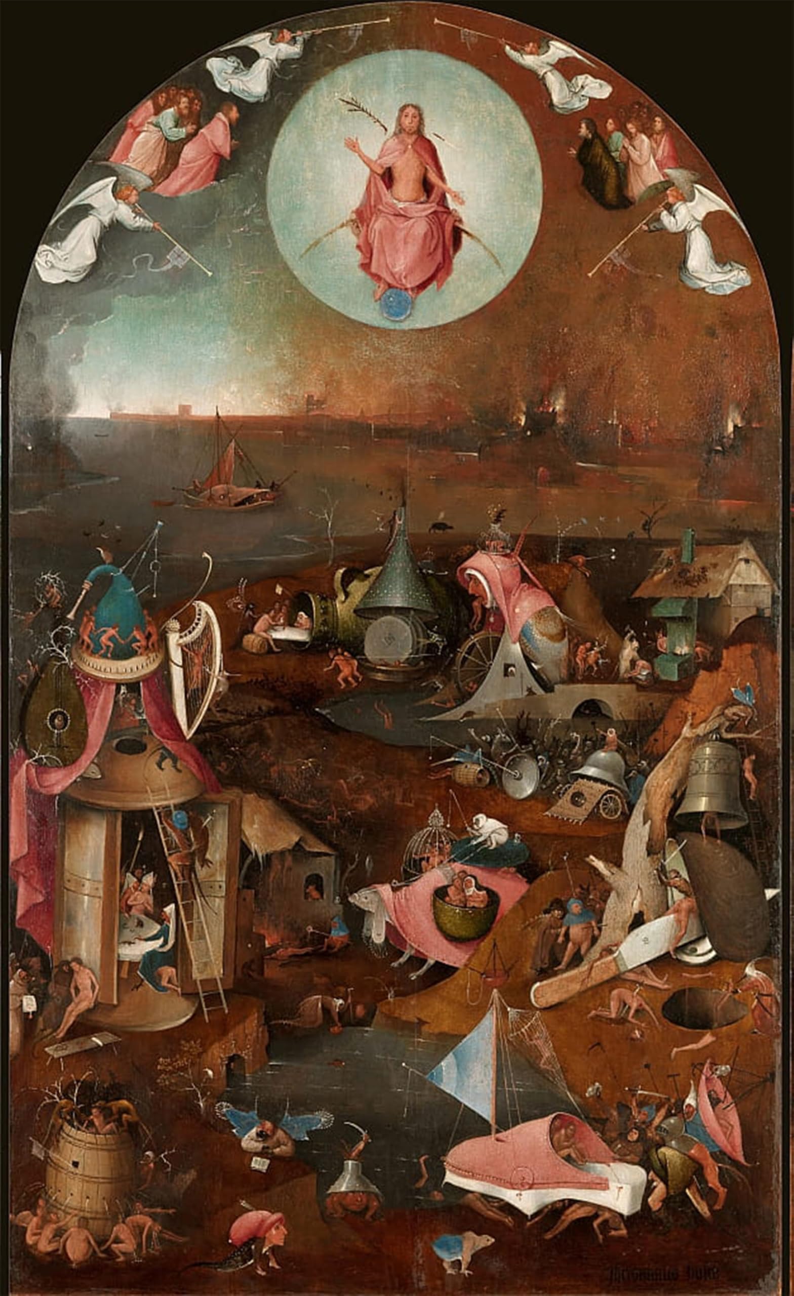 SERENDIPITP Retro Picture Poster Wall Art Pictures Painting the Last Judgment Central by Hieronymus Boske Wall Art Canvas Print for Wall Decor 60x90cm
