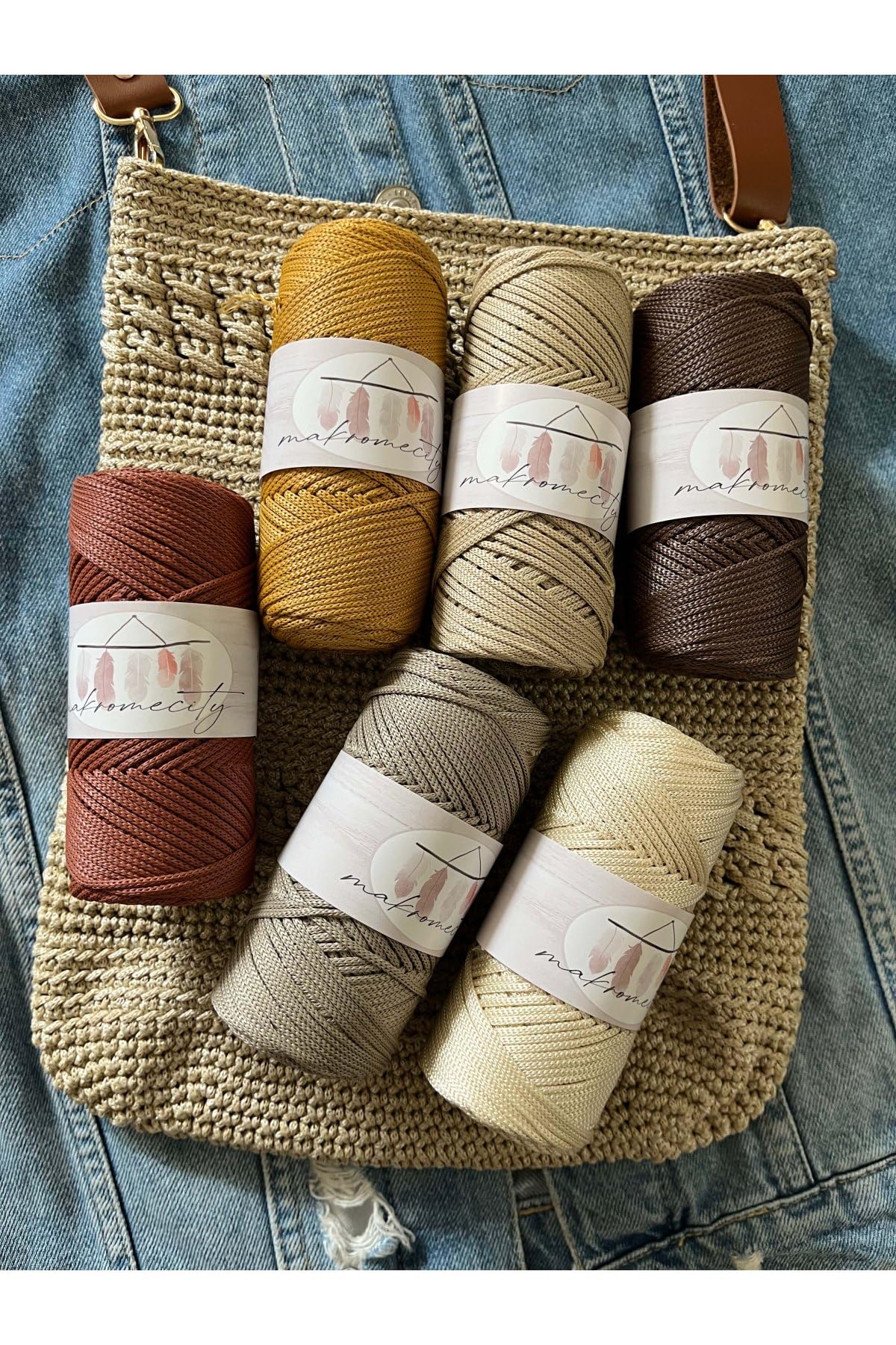 Makromecity Hilo de macramé de 3 hebras de 2 mm x 115 m, poliéster de alta calidad, cuerda de macramé de polipropileno, para manualidades, decoración del hogar, plato de hombro, bolso de mano, cadena