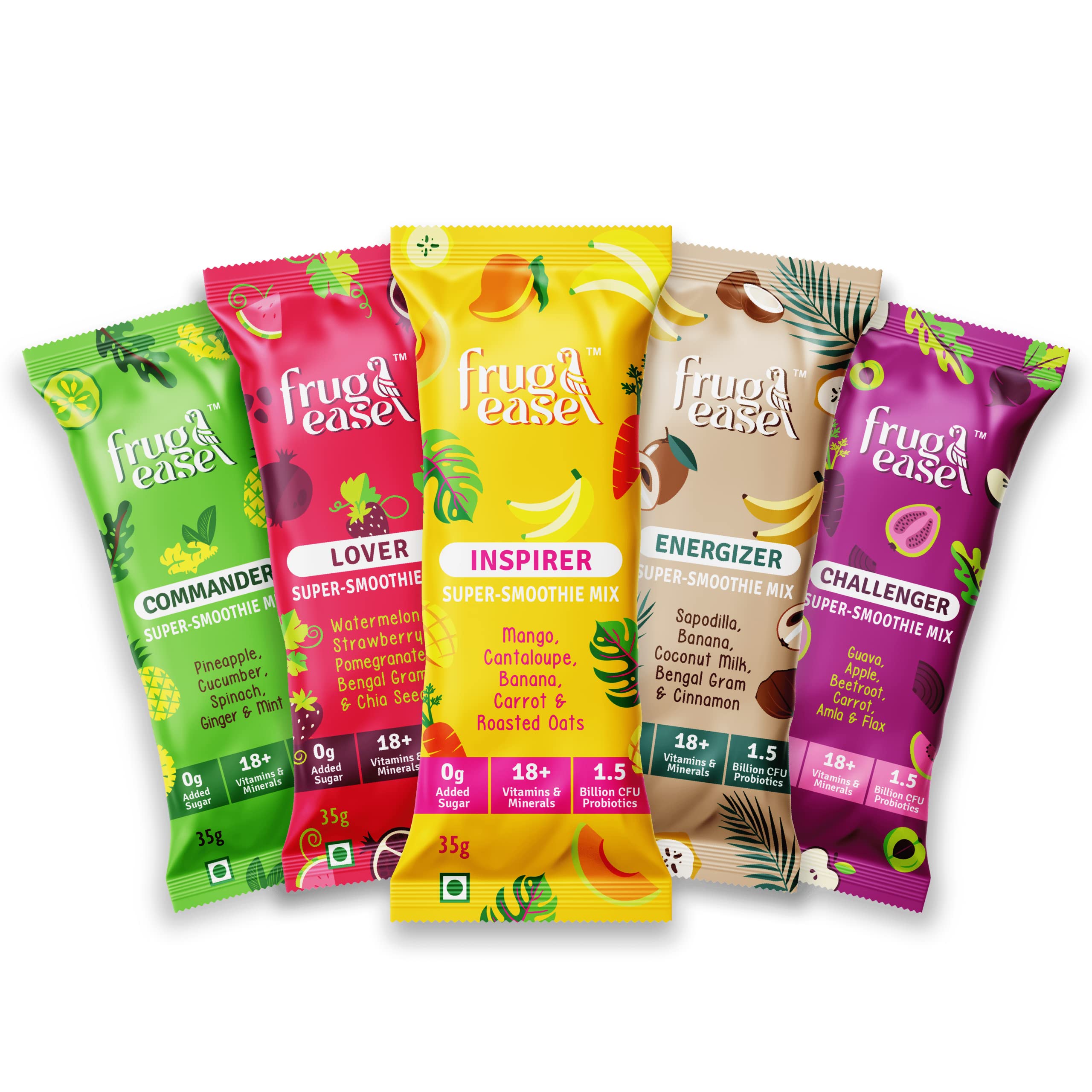 frugease Super Smoothies Mix Combo - Healthy Shakes with 100% Natural Fruit, Veggies, Seeds, Grain, 0 Added Sugarand Preservatives (15 Pack) (B09S6P4QHP) Amazon Price History, Amazon Price Tracker