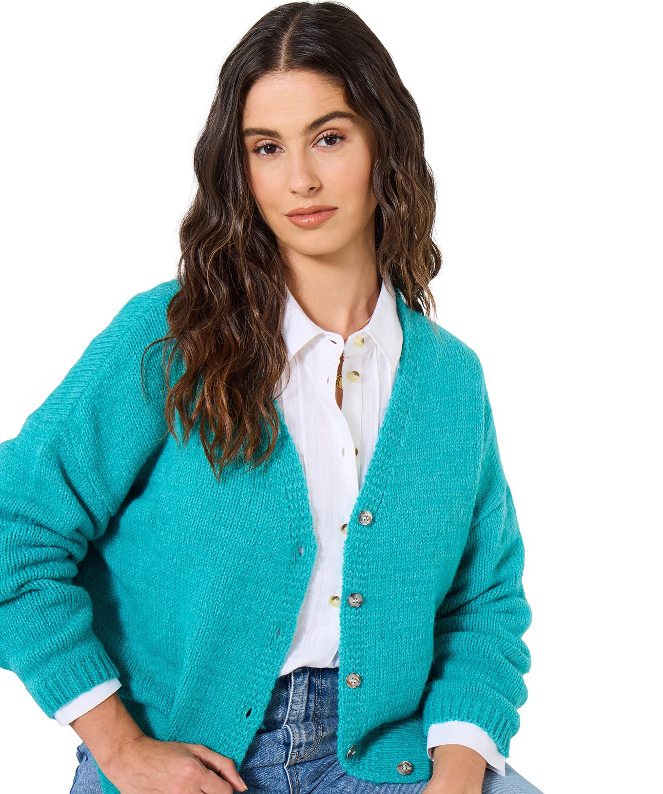 Joe Browns Women's Blue Celia V- Neck Cardigan
