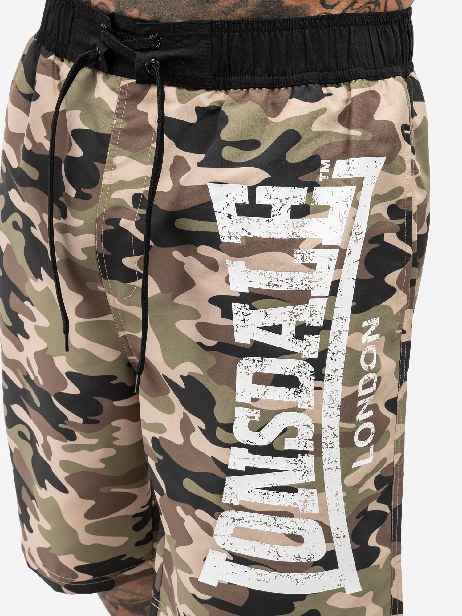 Lonsdale London BALLYMENA Hombre Bañador Camuflaje Woodland