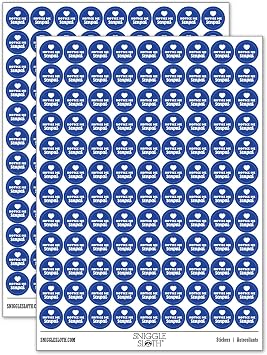 Notice Me Senpai Anime Manga 200+ Round Stickers - Gloss Finish - 0.50" Size - Dark Blue
