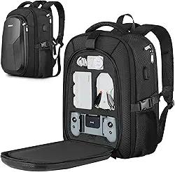 Capa Atom 2, mochila de grande capacidade para Potensic Atom 2/SE/3 eixos/LT, bolsa expansível para drone de viagem para laptop de 15,6 polegadas e combo Fly More, estojo de transporte à prova