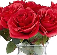 Vista 5 de Flor de seda casi natural de las rosas.