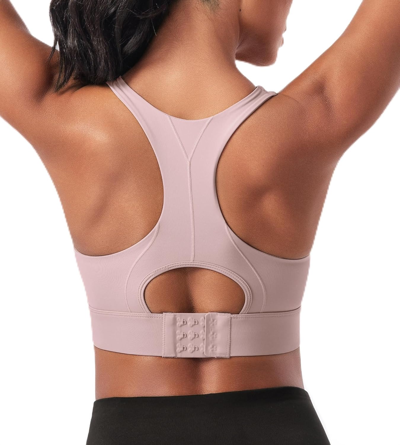 Sports Bras for Women High Support - High Impact Padded Racerback Sport Bra - Womens Push Up Running Gym Yoga Workout Tops Pink