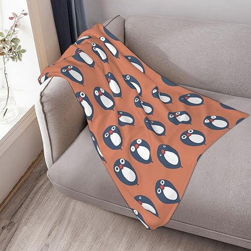 Miniatura 6 de Penguin Throw Blanket for Women Soft Summer Fleece Blanket Washable Travel Lightweight Blanket for Sofa Bed Couch All Season (50"x40")