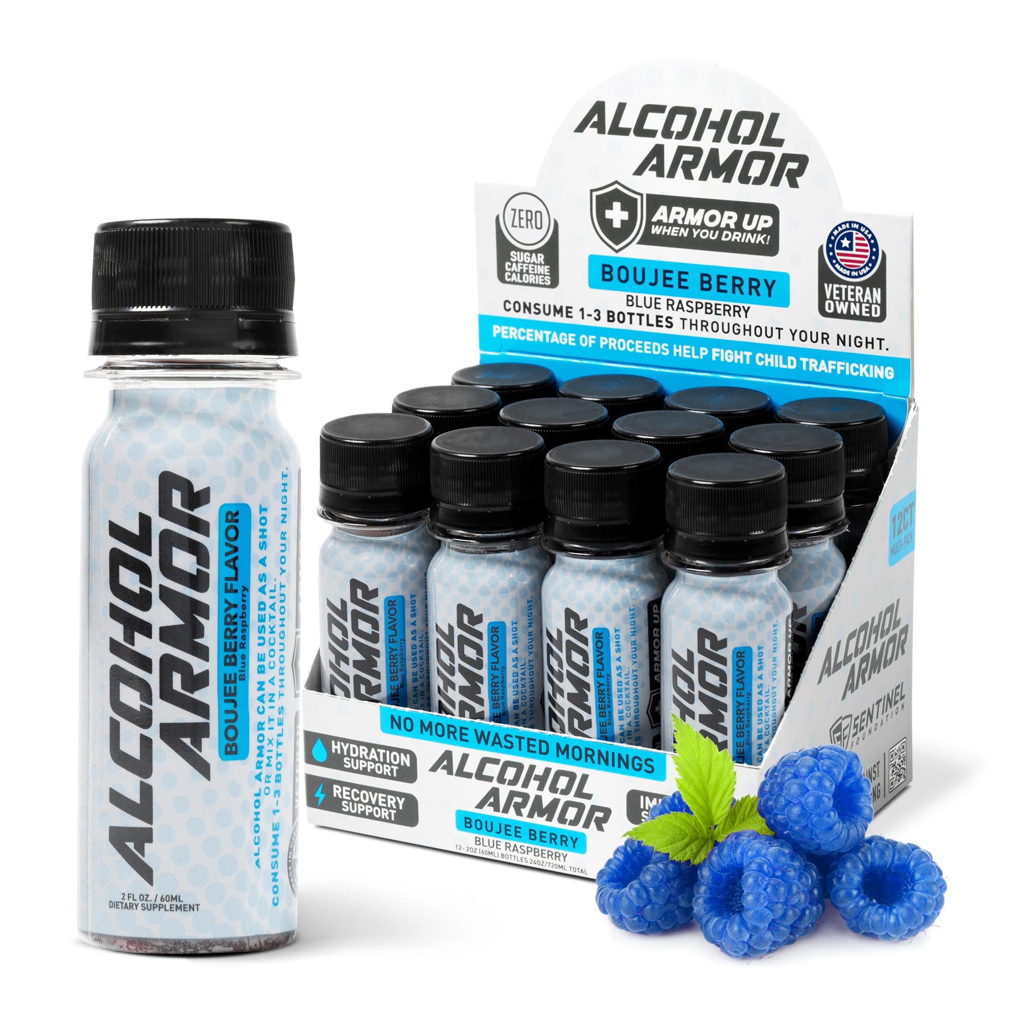 Amazon.com: Alcohol Armor Recovery Shot 12-Pack – 2 oz Supplement