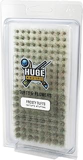 Huge Miniatures Grass Tufts, Frosty Winter Static Grass for Diorama Scenery and Model Basing by Huge Minis â€“ 150 Self-Adhesive Grass Tufts
