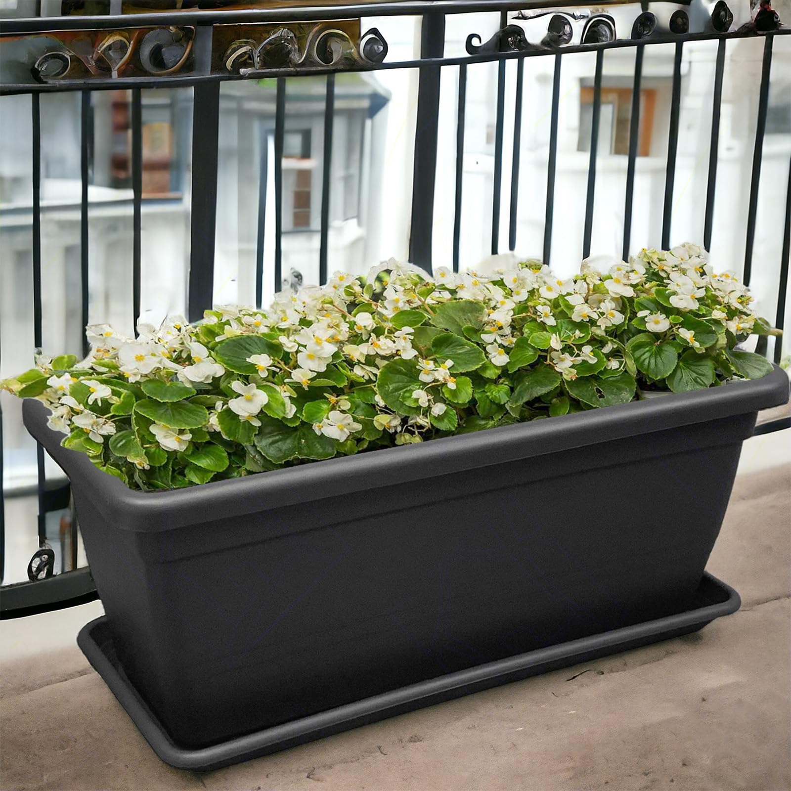 fioriera greemotion Fiona, fioriera in plastica resistente ai raggi UV