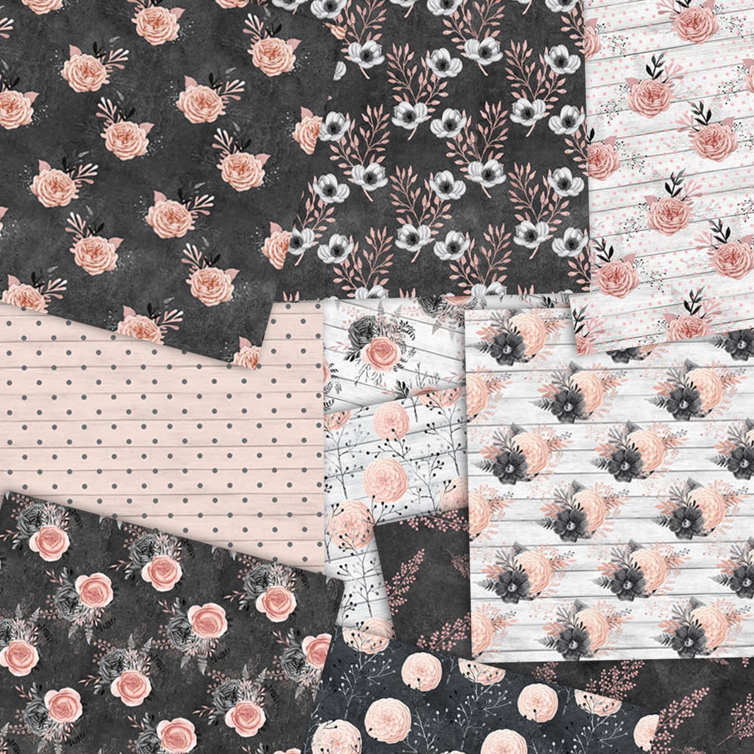 24 Sheets 6in Flowers Scrapbook Paper Pad - Double Sided Aesthetic Design Patterns Decorative for DIY Crafts Photos Album Travel Journaling Supplies Collage Card Wedding Gifts Wrapping image 5