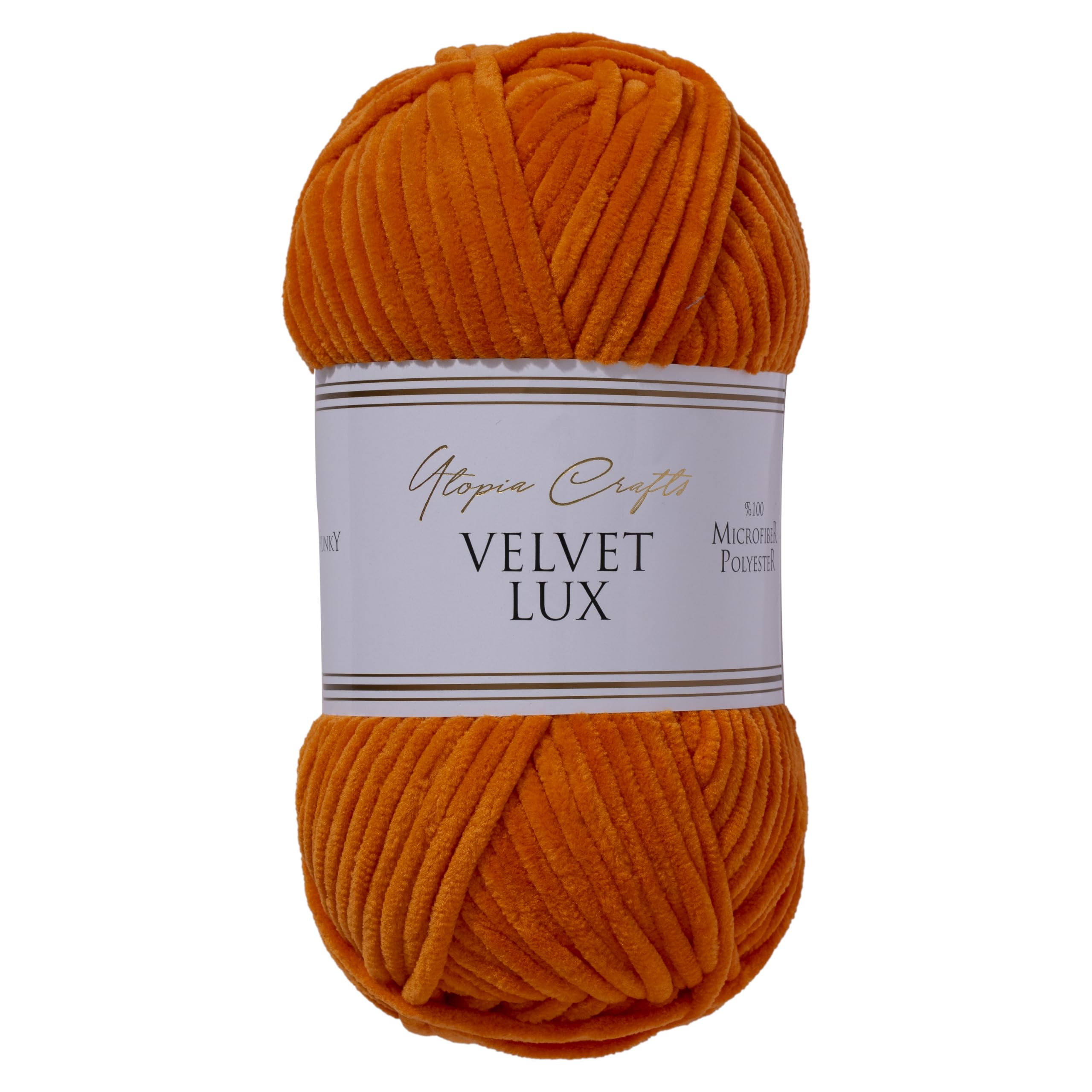 Lot De 3 Pelotes Fil Chenille Velvet Utopia Crafts - 100g/pelote, Super Doux, Lavable, Certifié Oeko-Tex