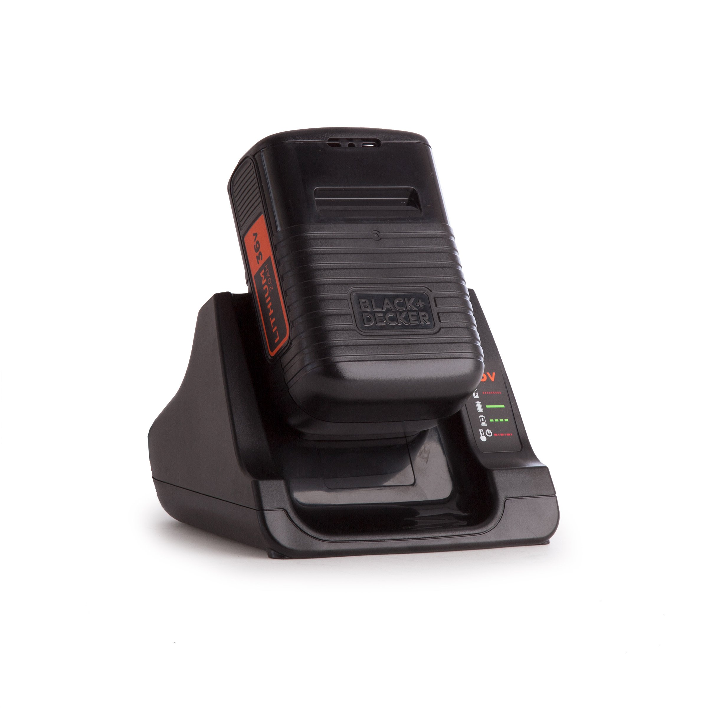 BLACK+DECKER BDC2A36-GB 36 V 2 A Lithium Ion Battery with Charger - Black/Orange