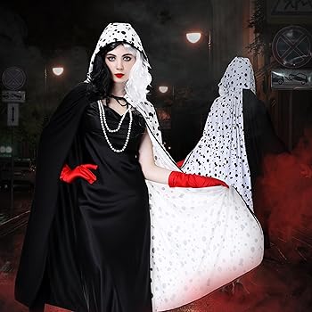 Demon Carnevale Vestito Crudelia De Mon COSTUME CARNEVALE CRUDELIA