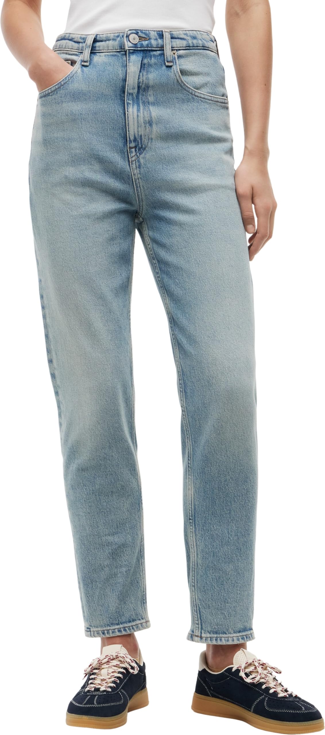 Tommy Jeans Damen Zugeschnitten Mom Jean UH TPR Cj5115 Dw0dw23089