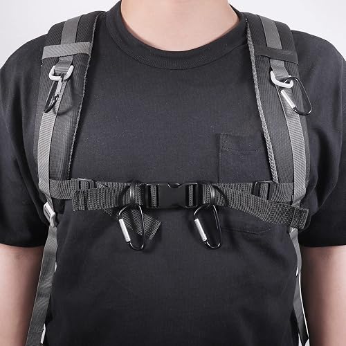 Zocipro 2Pcs Backpack Chest Strap, Adjustable Backpack Straps Belt with 4Pcs Quick Release Buckle and 10Pcs Zipper Pulls for Hiking, Running, Outdoor Activities - 4