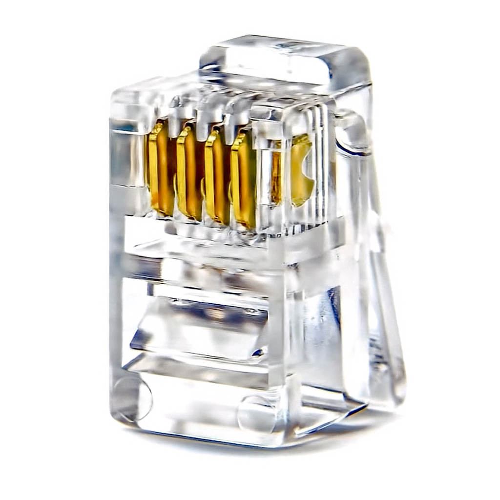 Amazon.com: AmzPRO RJ9 4P4C Modular Plug, 50 Micron Gold-Plated
