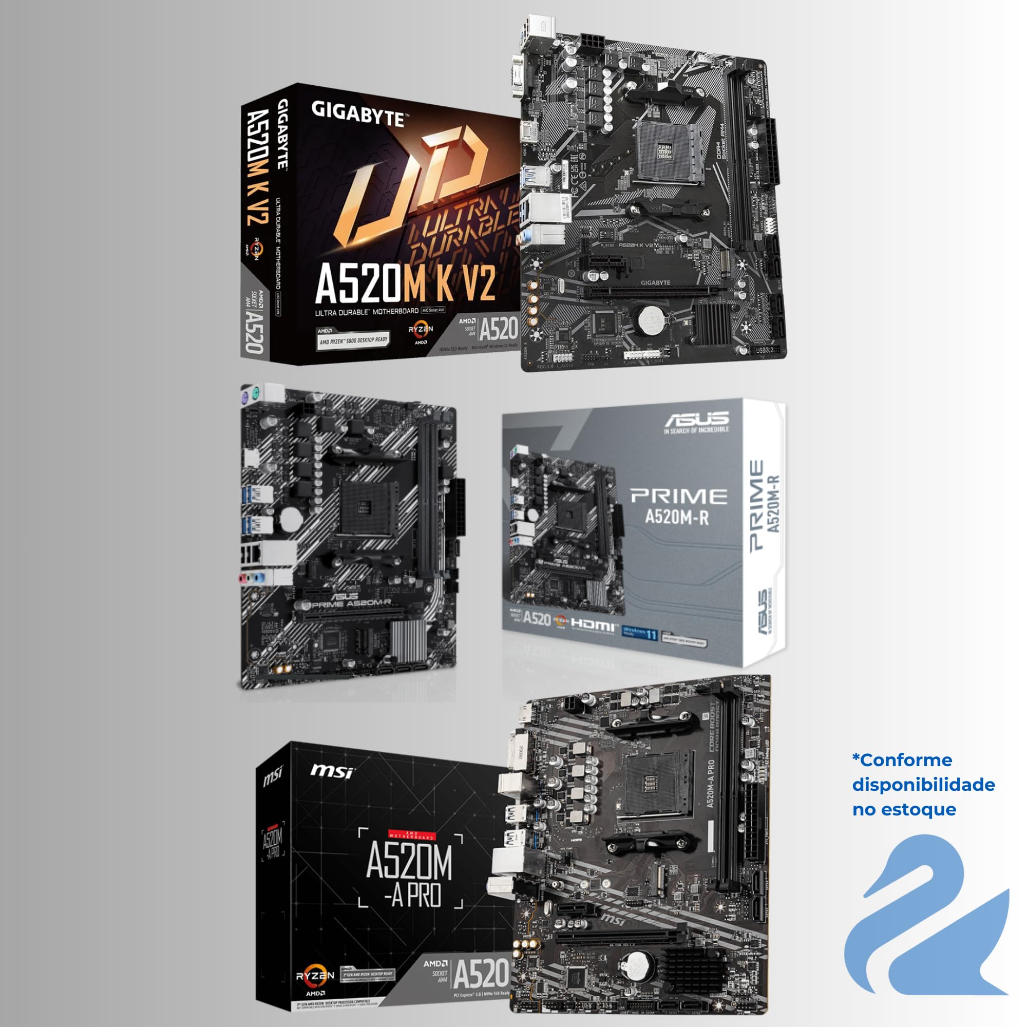 Kit Upgrade Amd Ryzen 5 5600GT, Placa mãe A520, 16GB DDR4 3200MHz