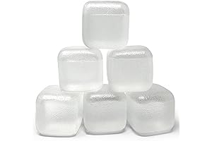 Cold Therapy Extra Large Reusable Ice Cubes (2.2" Sq.) - 6-Pack
