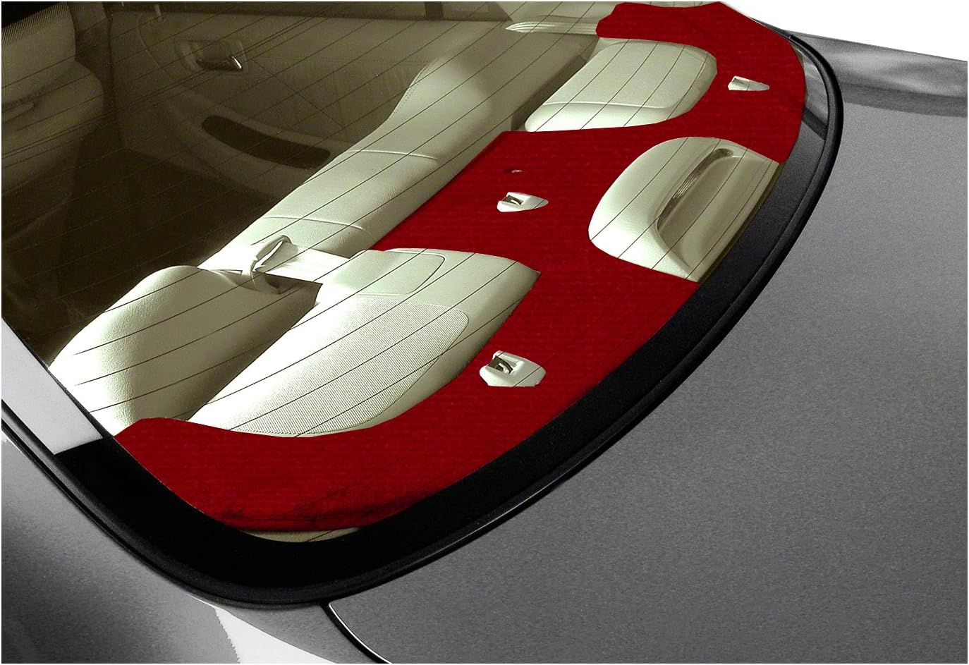 Coverking Custom Fit Rear Deck Cover for Select Zimmer Models - Velour (Red)