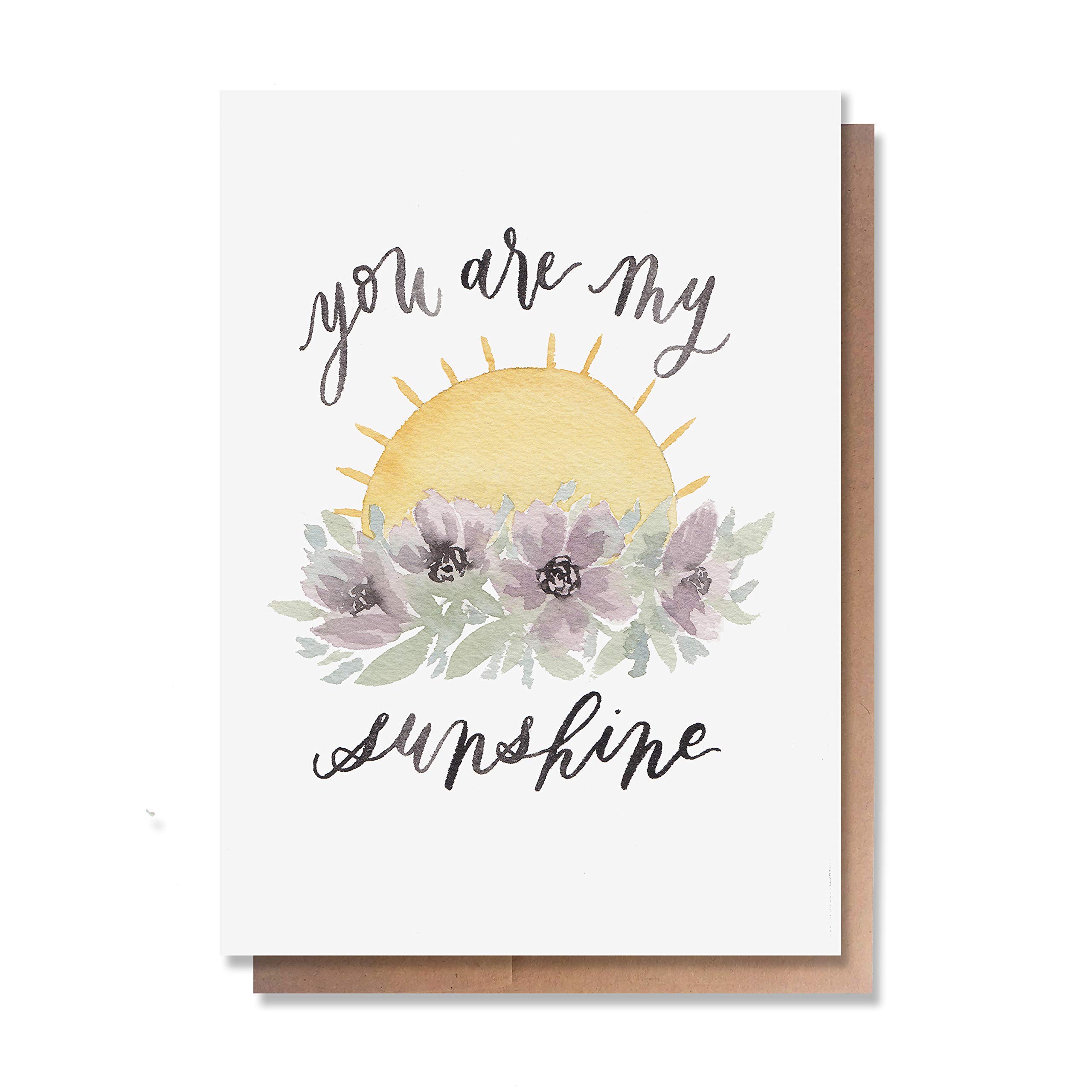 Wunderkid You Are My Sunshine, Pretty Love Card for her or him St. Patrick's Day (1 Single Card, Blank inside)